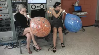 Ama Rio and Sage Pillar Blow Suzuki Peacock Balloons to Bursting (MP4 - 1080p)