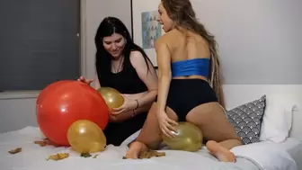 Me and my pregnant friend surrounded by balloons (PART 02)
