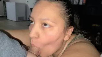 Blowjob with cum show and swallow