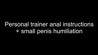 Personal trainer anal instructions