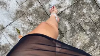 Milah Arches POV Dangling on sexy mules