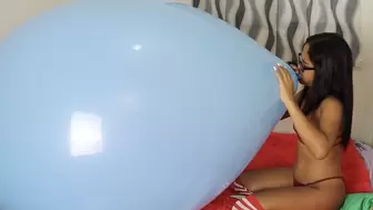 Sexy Secretary Stella Blows To Pop Your Huge Balloon