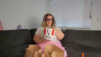 KFC Bucket Stuff with Greedy Fat Girl Burps