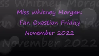 Miss Whitney Morgan: November Fan Question Friday