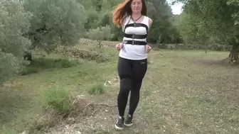Any Twist - Walking in the Woods with tighly bound Elbows and Tits - Full Clip mp4 SD