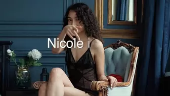 Nicole plays in bed
