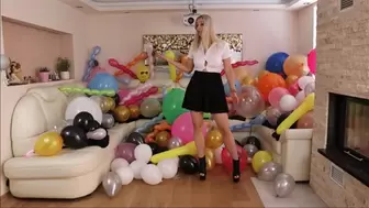 180 Balloons Popped by Sexy Nina Part 1