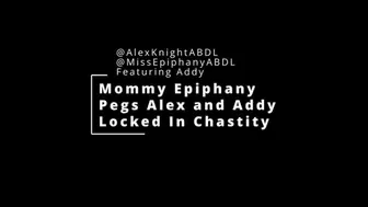 Step-Mommy Epiphany Pegs Alex and Addy Locked in Chastity
