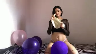 Blowing and defalting huge clear balloon