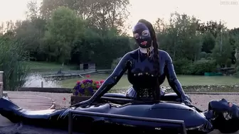 Cristal Kinky Rubberdoll cock teasing rubber bounded sub and pussy licking