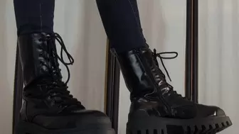 Tanja tramples my penis with very extreme boots - Cam 2