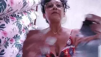 Trapped in Tape on the Toilet and pissed on by giant milf gilf with Hairy Bush Tiny man is lolas panty drawer smelling her panties she avi finds him and traps him in stuck on duct tape wearing him on her foot like a shoe then takes a piss on him while