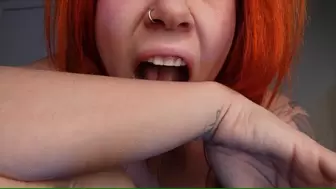 BITING my own arm and hand WMV 1080