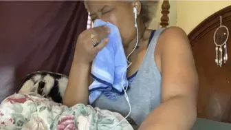 Sick with a head cold : Noseblowing