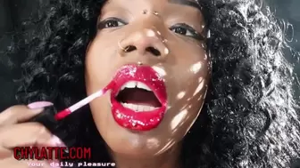 Juicy Red Lip Gloss on Full Lips JOI - Lip Fetish, Mouth Fetish, Jerk Off Instruction, JOI, Lipstick Fetish, Kisses, Kissing Fetish - POV - 1080 MP4