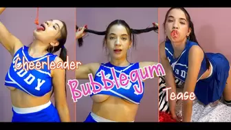 Cheerleader bubblegum tease