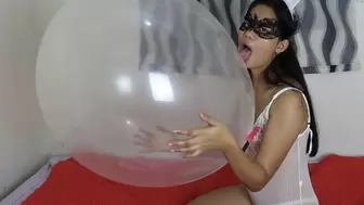Sexy Kate Hugs Kisses And Licks Your BIg Transparent Balloon