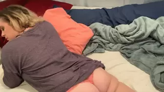 Stepmom helps stepson take care of his boner before school