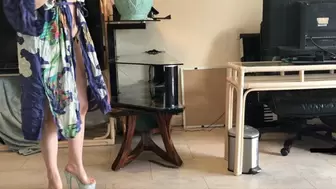 Stepmom gets stuck while sneaking out and fucks stepson to get free