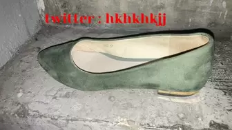 Cum green flats shoes