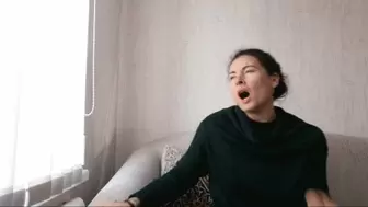 yawning girl