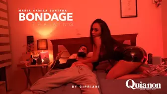 Maria Camila Santana in her first Bondage video