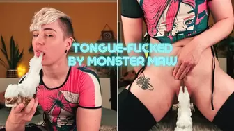 Short Hair Babe Tongue-fucked By Monster Maw - 4k