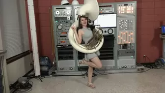 Ziva Tries Out the Sousaphone (MP4 - 1080p)