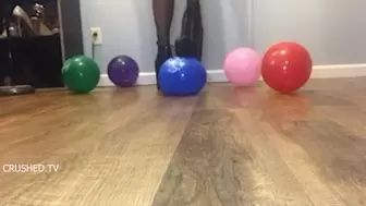 mae Popping balloons in my sexy booted heels