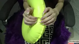 Nails against 2 Inflatable circles