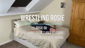 Rosie 08 - Nice Nurse Rosie 2 Uses Scissors, Facesitting, Breast Smothering