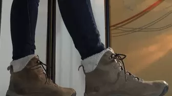 Good old friends, my cock and Tanja's Timberlands - Cam 2