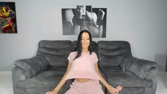 Sexy striptease and pee in all body