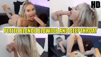 Petite Blonde Blowjob and Deepthroat HD Sofie Skye