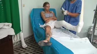 Evelyn break her leg
