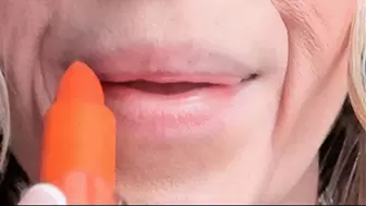Orange Matte Lipstick Lip Smell (HD) WMV
