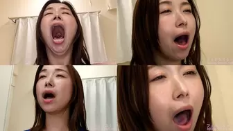 Tsubaki Kato - CLOSE-UP of Japanese cute girl YAWNING yawn-16