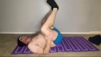 Yoga In Gay Blue Underwear Hairy