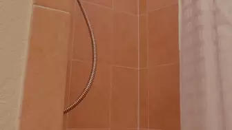 Carissa in the Shower at the Resort