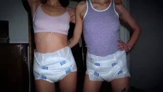 Leaking Diaper Under Pantyhose Two Girls