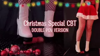 Crushing his Cock in Christmas Outfit with Tamystarly (Double Version) - Bootjob, Ballbusting, CBT, Femdom, Shoejob, Crush, Ball Stomping, Foot Fetish Domination, Footjob, Cock Board