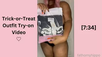 Nude Halloween Trick-or-Treat Outfit Try-on