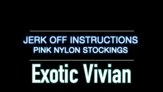 Jerk Off Instructions - Pink Nylon Stockings