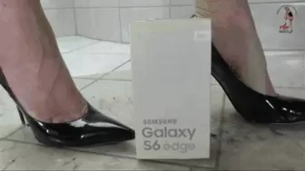 Samsung Smartphone under metal Heels