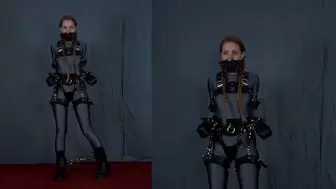 Nichole James is a Trapped Leather Prisoner