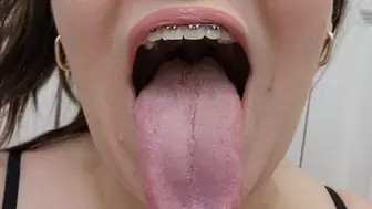 Wide Eyed, Long Wet Tongue Vore