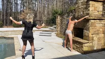 Bullwhipped By The Pool (WMV HD)