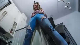 Wetting her Jeans by accident