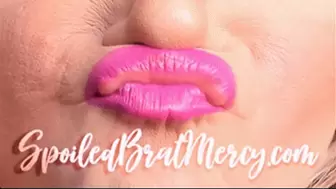 Messy Pink Lipstick Lip Sniff (HD) WMV