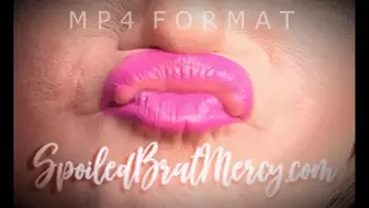 Messy Pink Lipstick Lip Sniff (HD) MP4